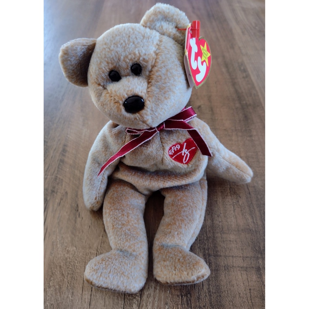 Ty Beanie Baby 1999 Signature Bear - Rare With Tag Error - Vintage & Retired